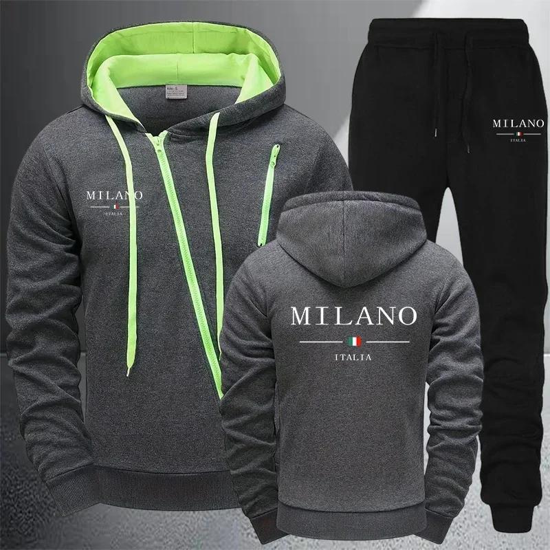 Jacket Winter Clothing - Lässige Herrenjacke, Trainingsanzug, bedruckter Reißverschluss-Sweatshirt-Mantel, Outdoor-Sport-Jogging-Hoodie,