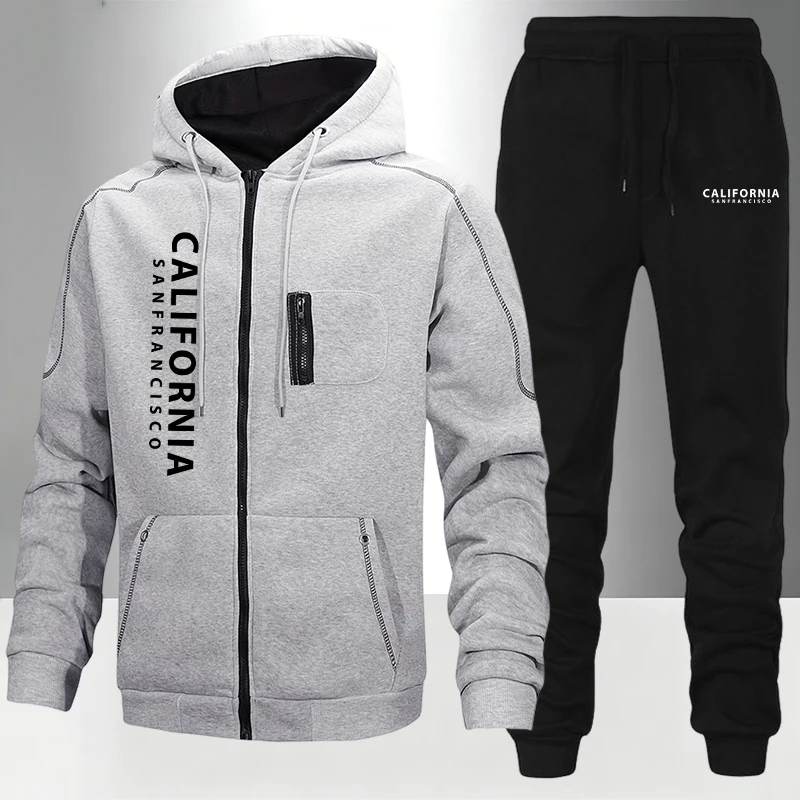 Jacket Winter Clothing - Herren-Trainingsanzug, Lässiger Kapuzenpullover mit Reißverschluss, Sweatshirt-Jacke